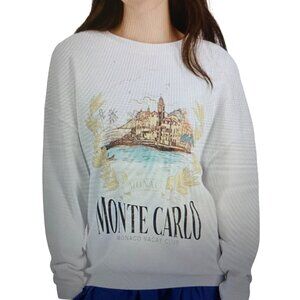 Grayson Threads, NWT White onty Carlo  Long-Sleeve Sweatshirt XL